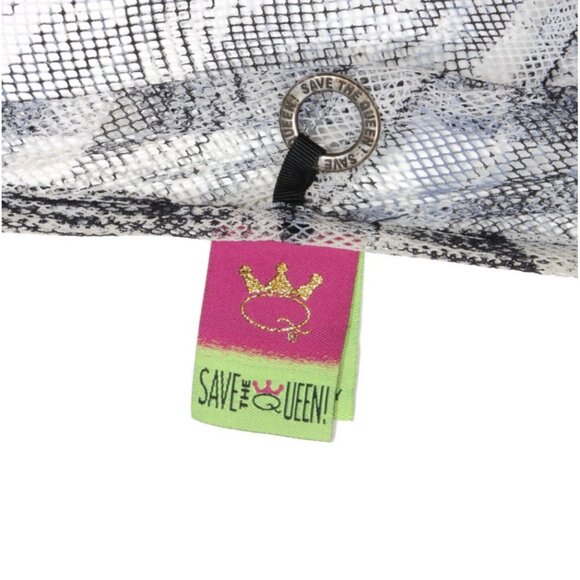 SAVE THE QUEEN Mesh Gothic Mixed Print Open Cardigan Sweater Womens size L /655 - Picture 6 of 6